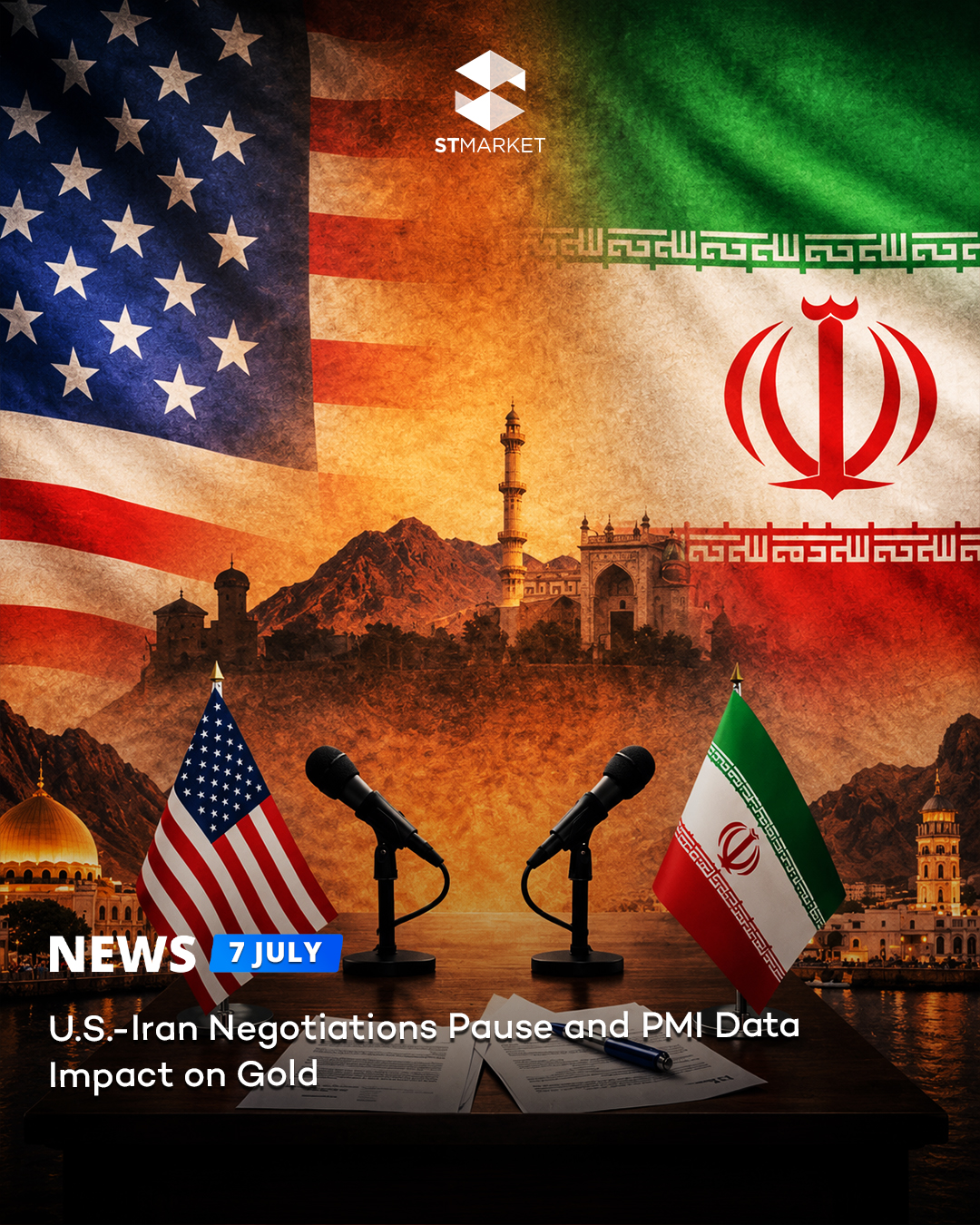 Market Daily Dose: U.S.-Iran Negotiations Pause and PMI Data Impact on Gold